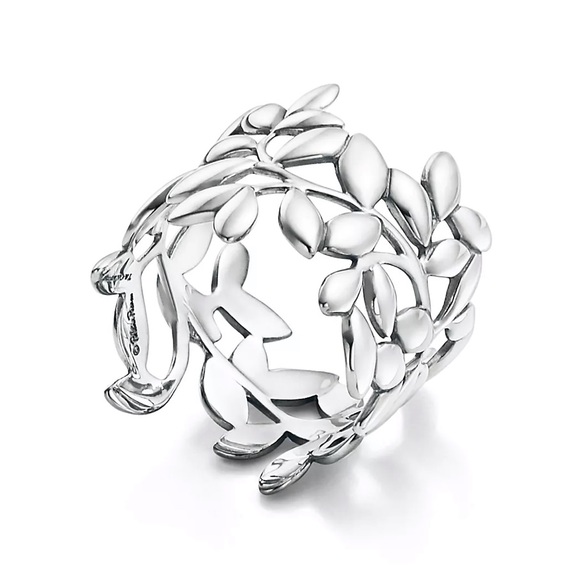 COPY - Paloma Picasso Tiffany & Co. Olive Leaf Band Ring - Picture 4 of 14